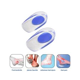 2Pcs Silicone Heel Pads Plantar Fasciitis Man  Heel Spur  Silicone Gel Heel Cups Heel Pain Heel For Shoes Foot Silicone Foot Pad