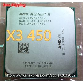 AMD Athlon II X3 450 3.2Ghz Triple-Core Processor Socket AM3 938-pin cpu  working 100% x3 450