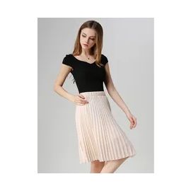 Women Chiffon Pleated Skirt 