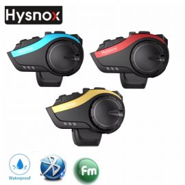 Hysnox HY-02 Motorcycle Helmet Headset Bluetooth 5.0 2000M 6 Riders Intercom Headset Compatible with freedconn R1 plus/Maxto M3